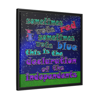 declaration of the independents - framed canvas art ('snoops' background)