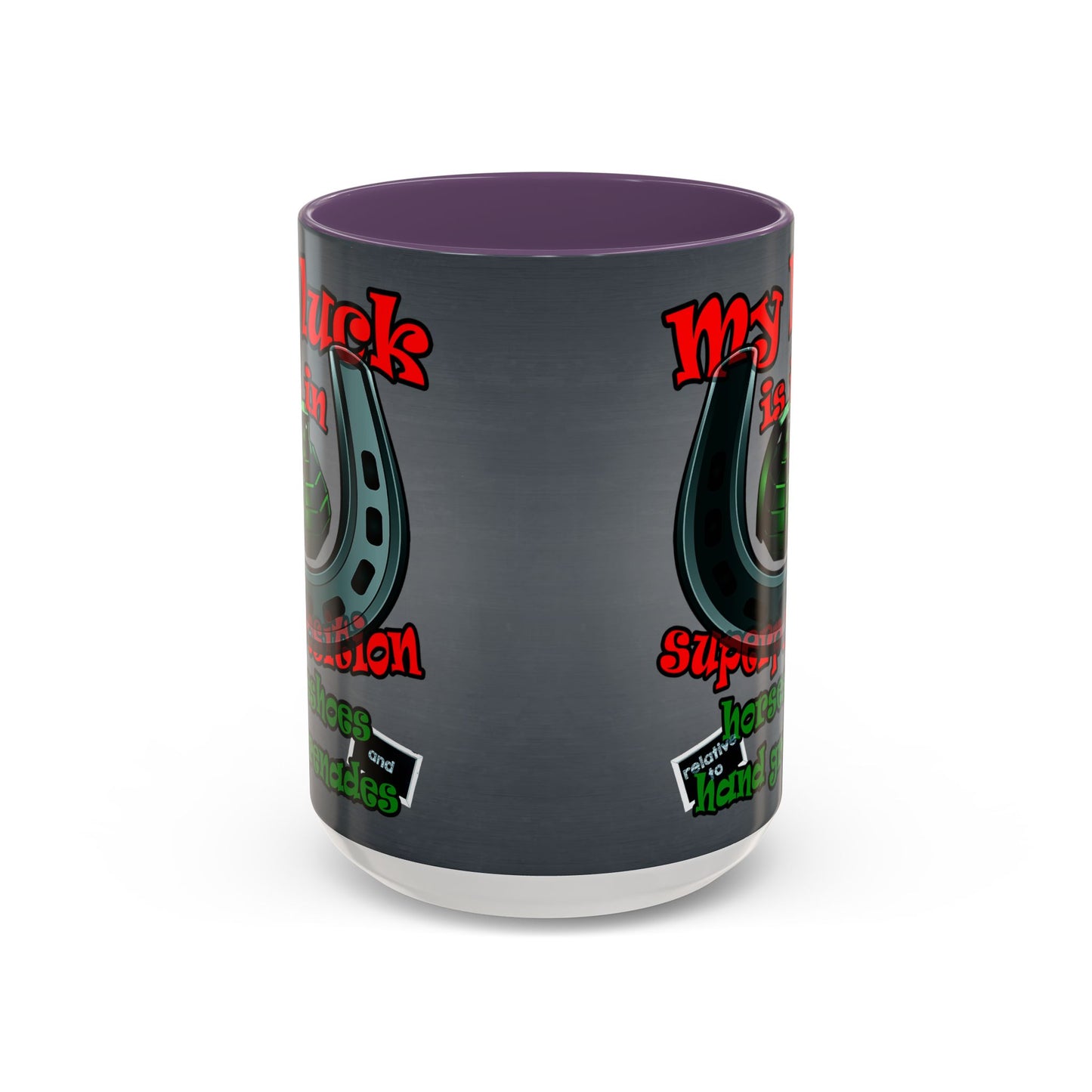 my luck - Accent Mug (grey-light grey)