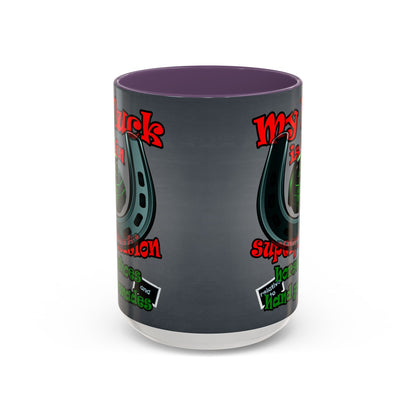 my luck - Accent Mug (grey-light grey)