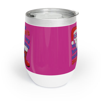 santa's shoes - Chill Wine Tumbler (pink)