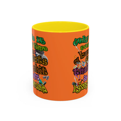 the bum's shit - Accent Mug (crusta)