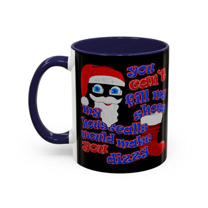 santa's shoes - Accent Mug (black)