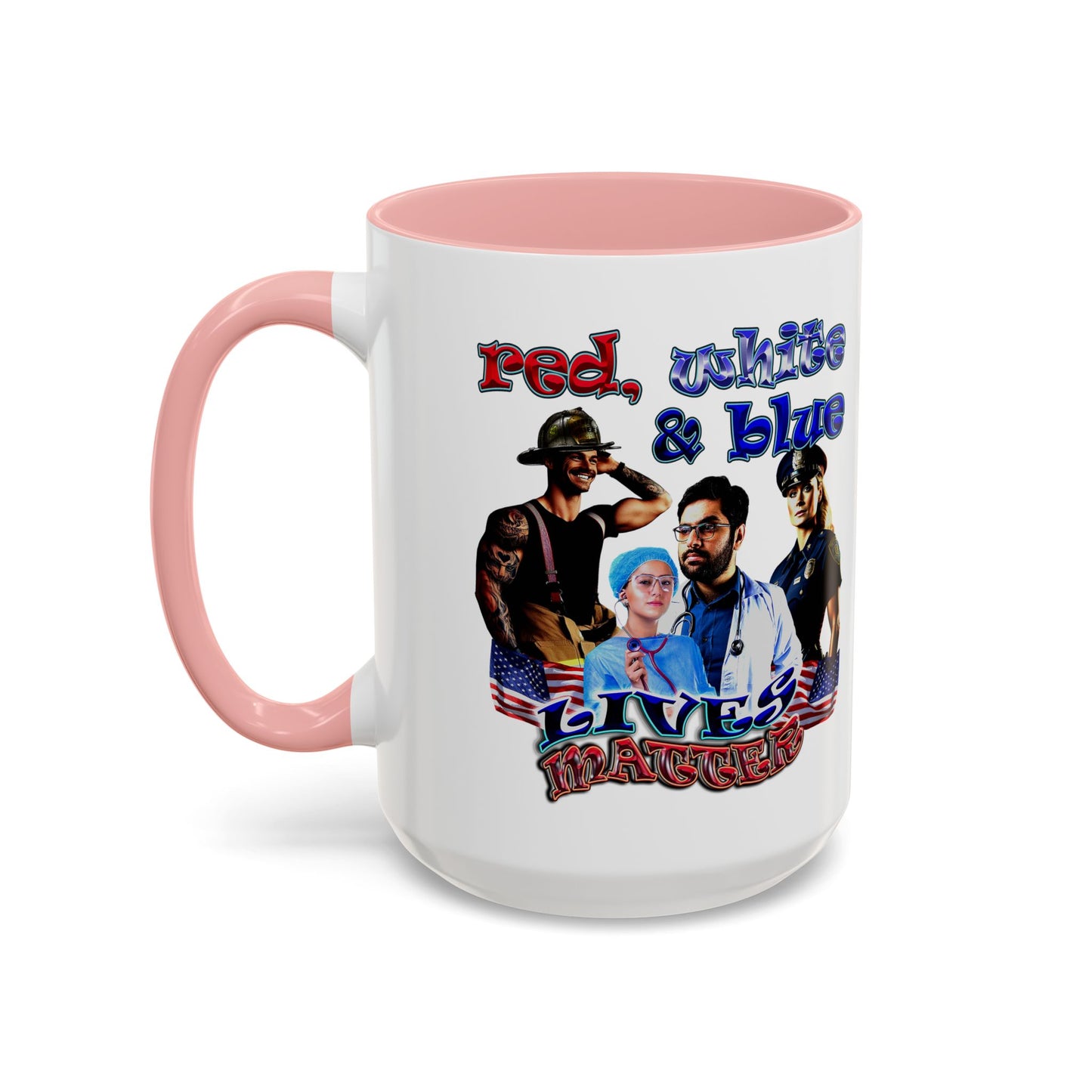rw&b lives matter - Accent Mug (white)
