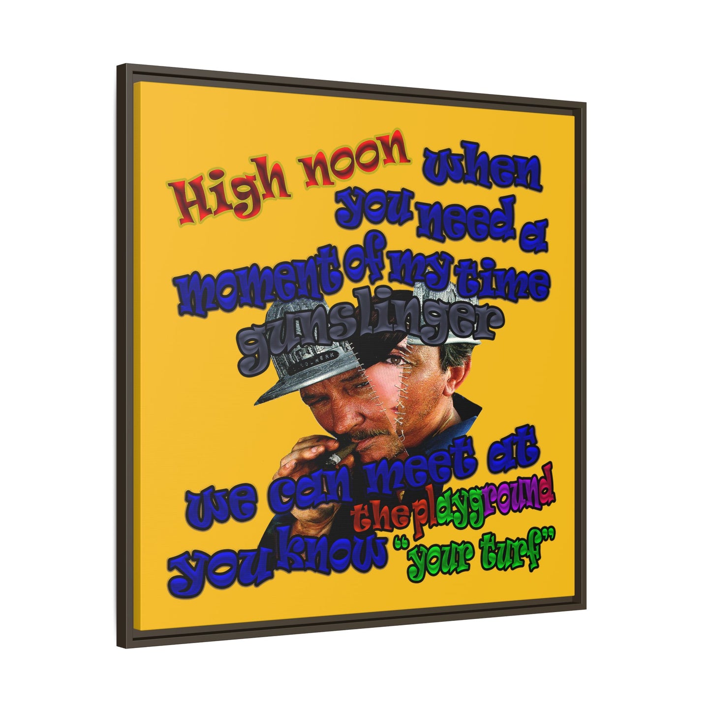 high noon - framed canvas art (yellow)