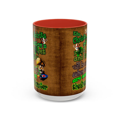 christmas spirits of boston - Accent Mug (brown papyrus)