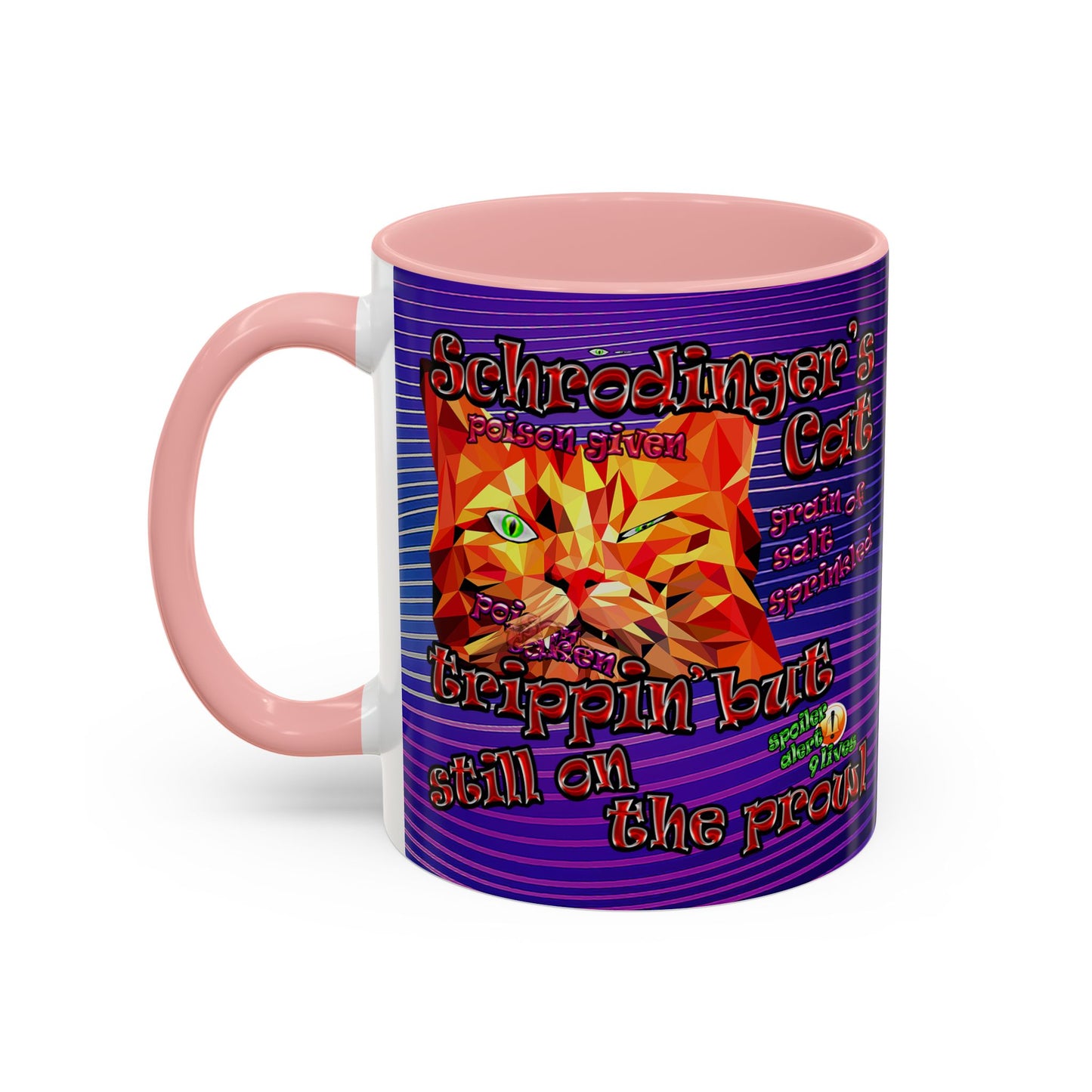 schrodinger's cat - Accent Mug (purple wave)