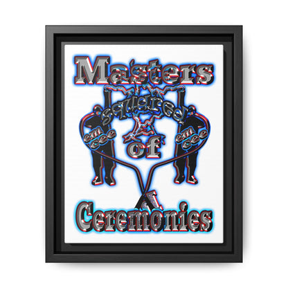 em cee squared - framed canvas art (white)