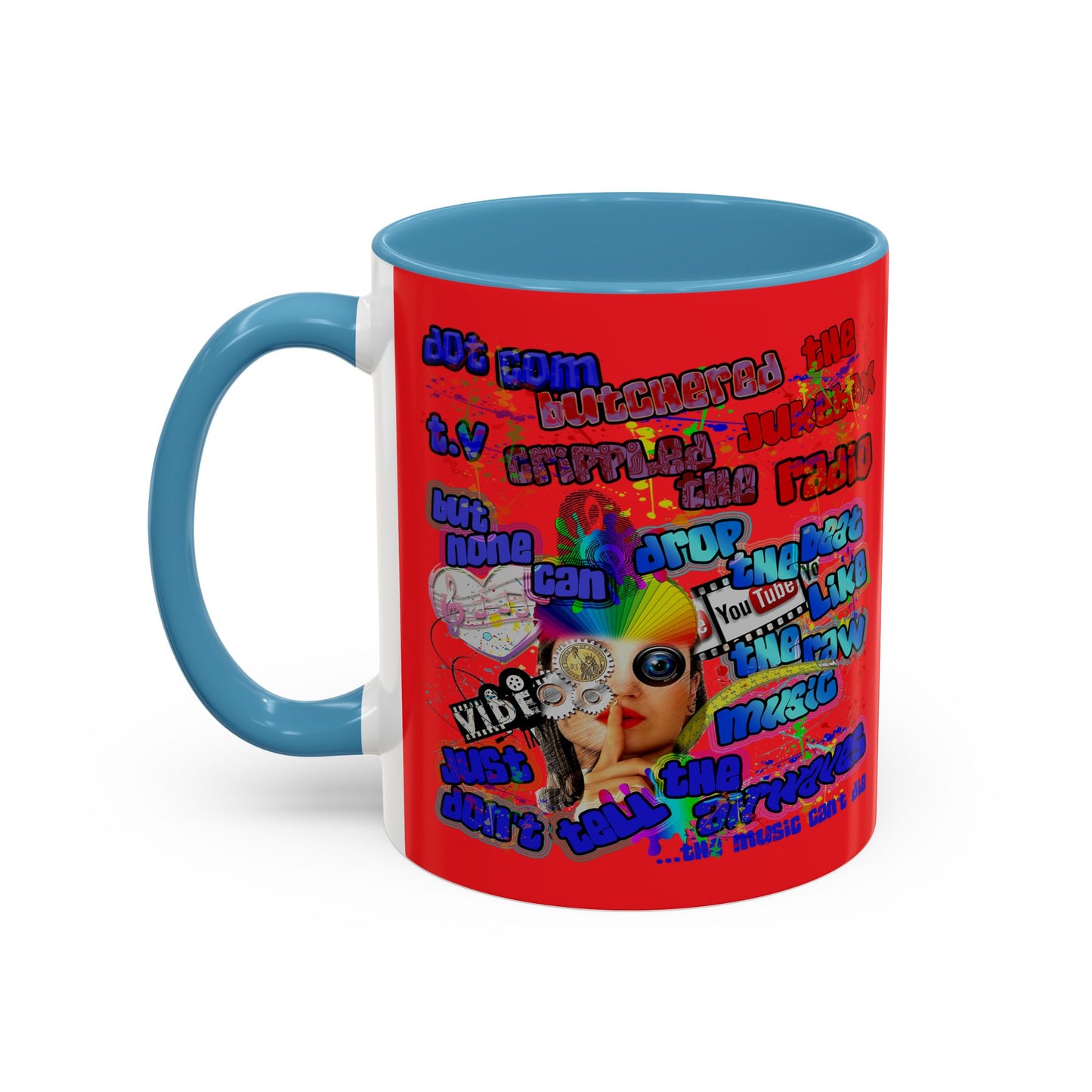 drop the beat - Accent Mug (yellow)