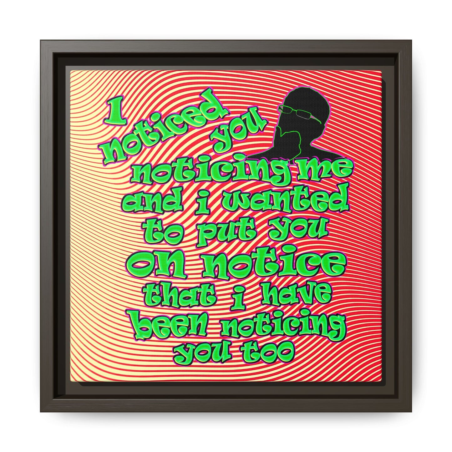 noticed you noticing - framed canvas art (yellow-orange wave)
