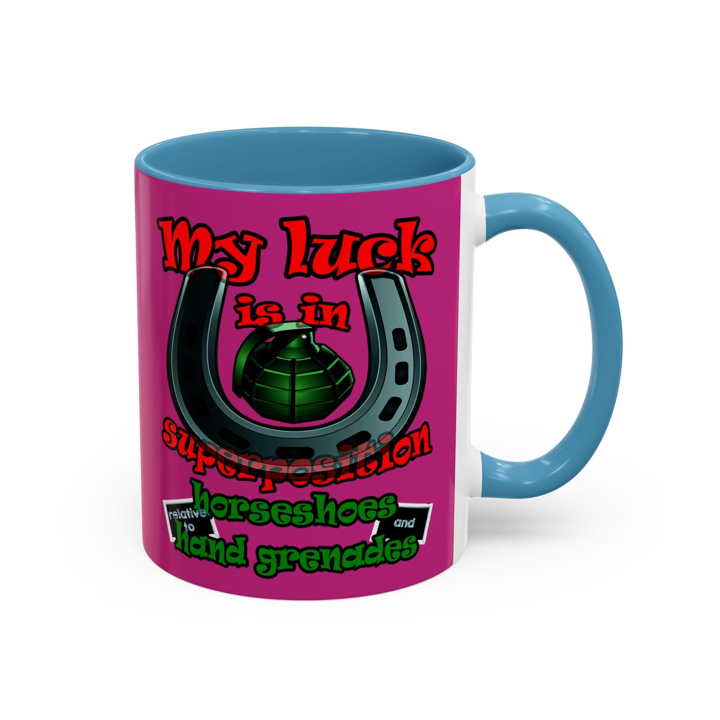 my luck - Accent Mug (pink)
