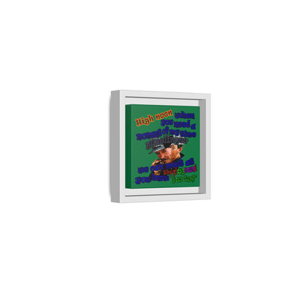 high noon - framed canvas art (dark green)