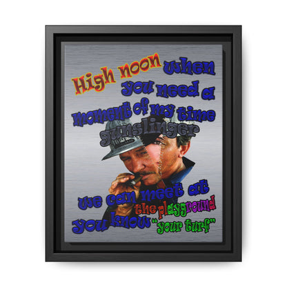 high noon - framed canvas art (brushed nickel)