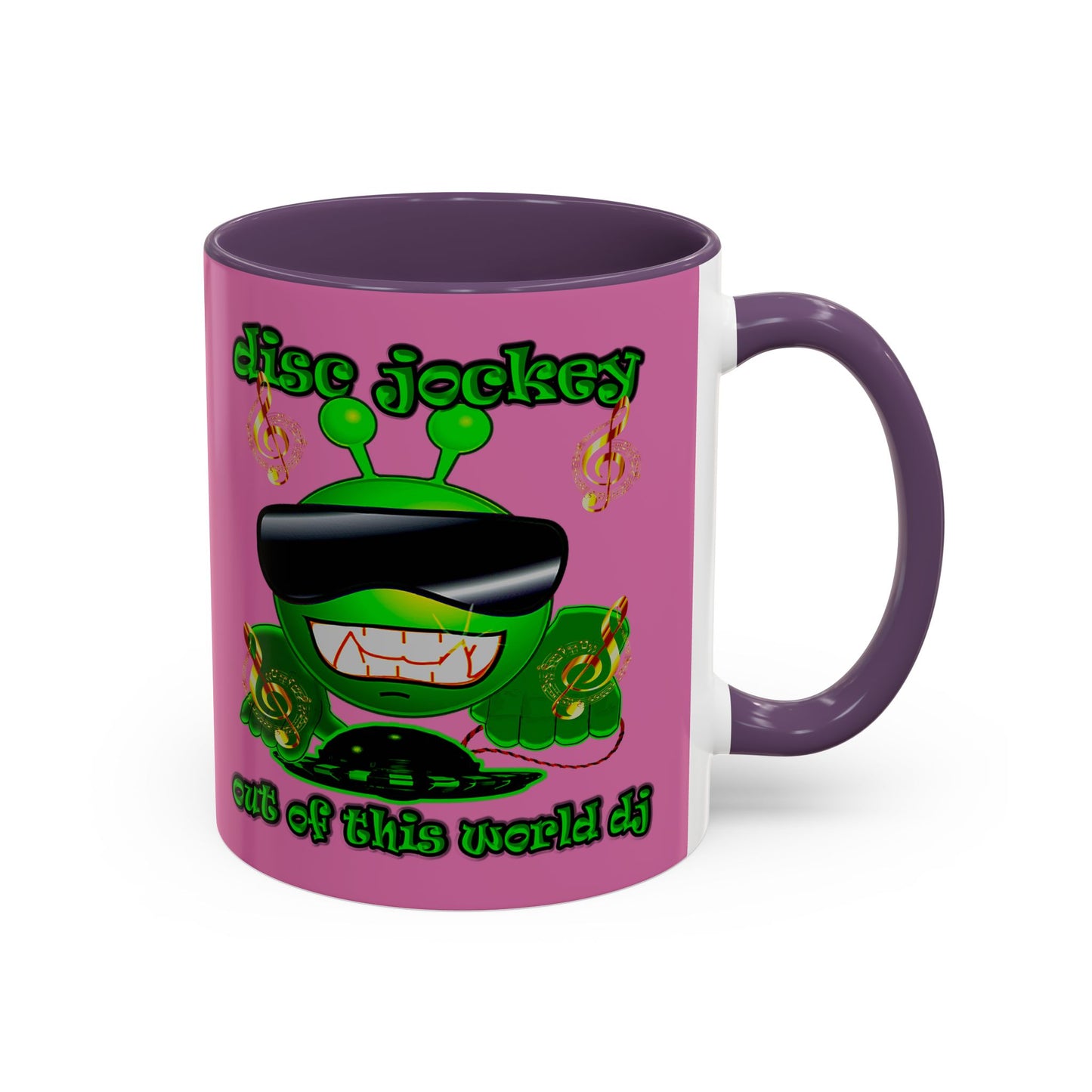 disc jockey - Accent Mug (light pink)