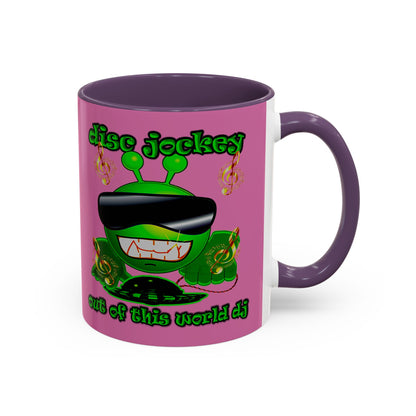 disc jockey - Accent Mug (light pink)