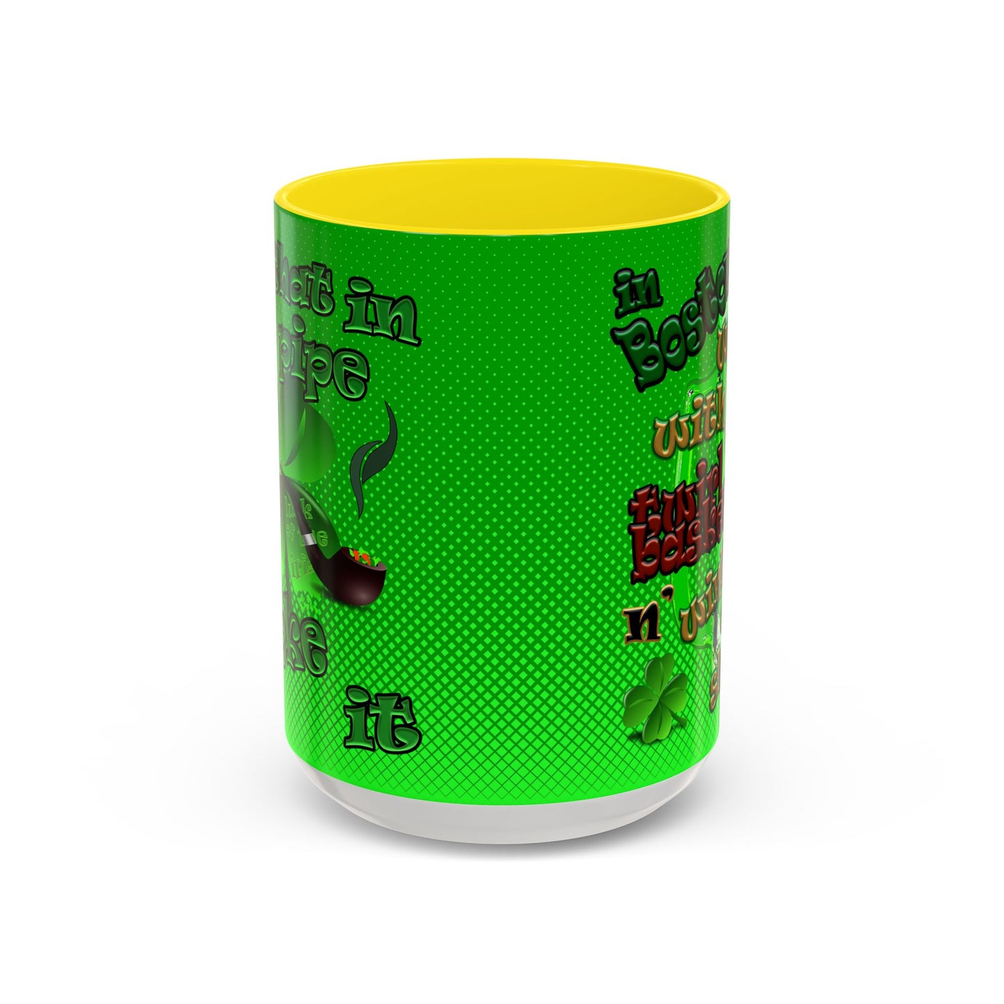 celtics logo - Accent Mug (logo green)