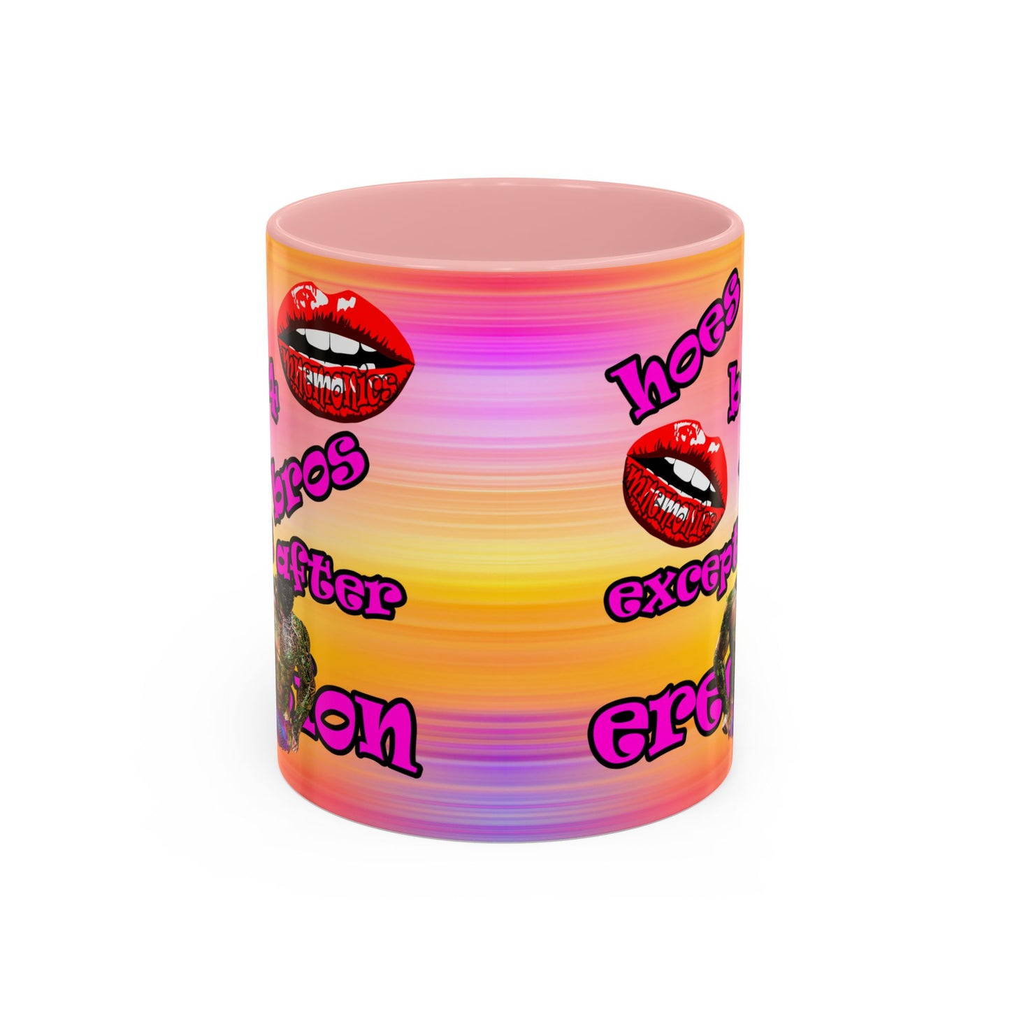 hoes b4 bros - Accent Mug (color blur)
