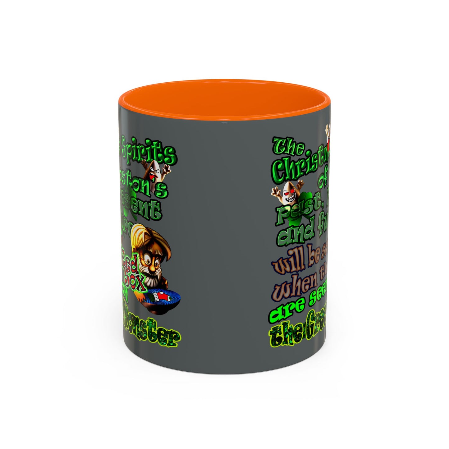 christmas spirits of boston - Accent Mug (dark grey)