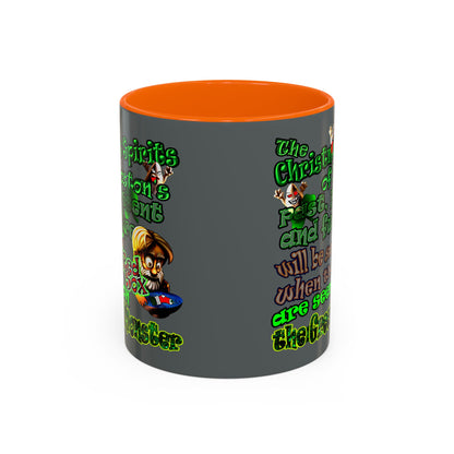 christmas spirits of boston - Accent Mug (dark grey)