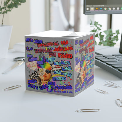 drop the beat - note cube (grey)