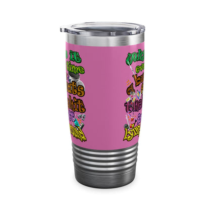 the bum's shit - Ringneck Tumbler, 20oz (light pink)