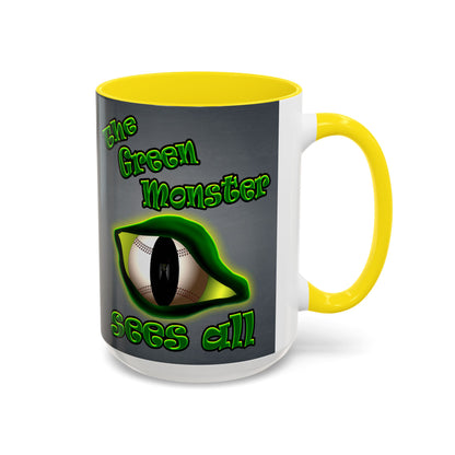 green monster - Accent Mug (grey-light grey)