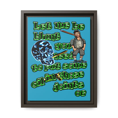 og - framed canvas art (turquoise)