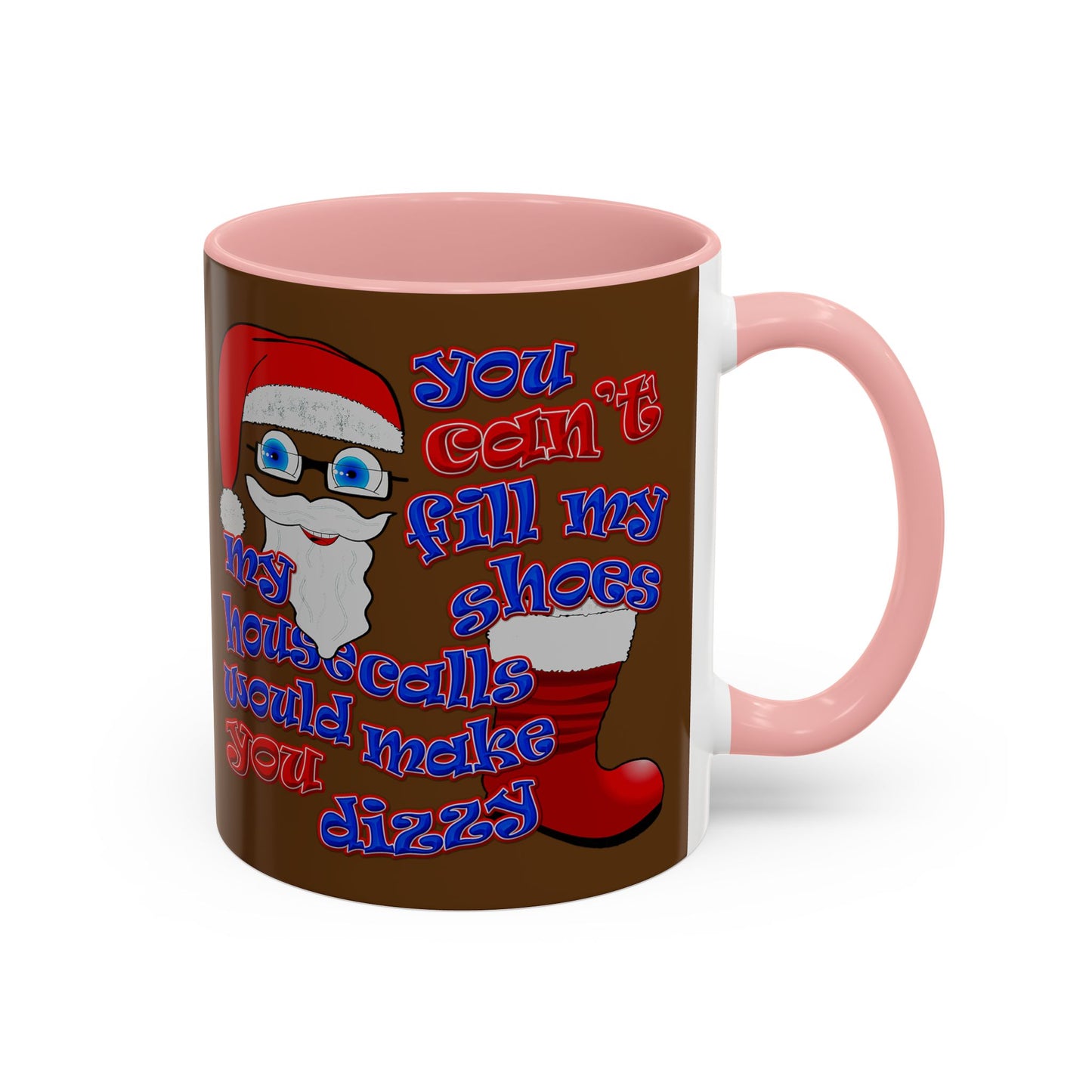 santa's shoes - Accent Mug (brown)