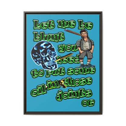 og - framed canvas art (turquoise)
