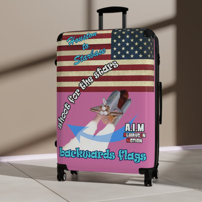 shoot for the stars - Suitcase (light pink)