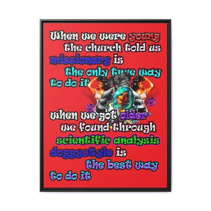 doggystyle - framed canvas art (red)