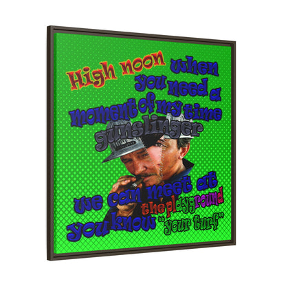 high noon - framed canvas art (logo green)