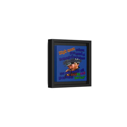 high noon - framed canvas art (dark blue)