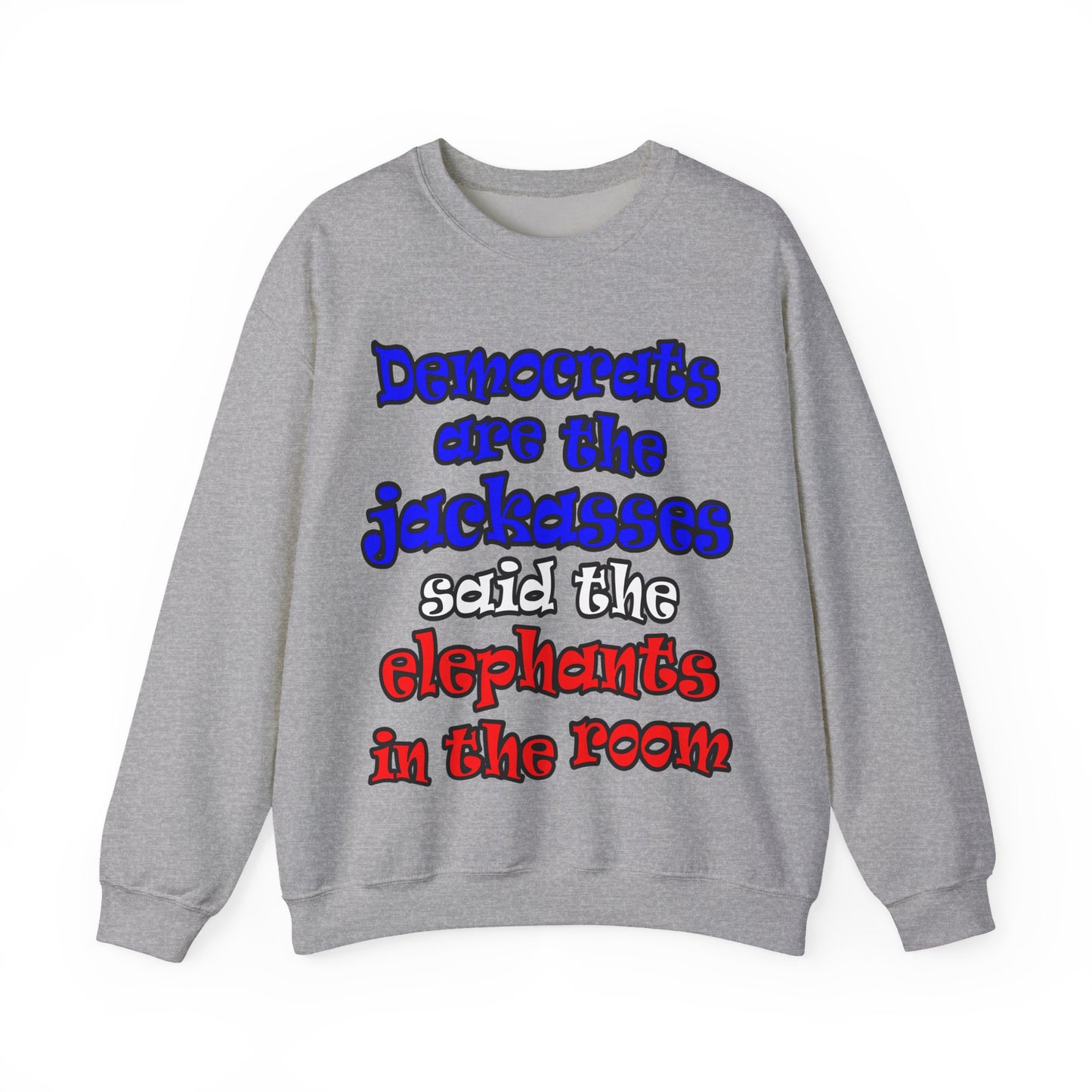 donkeys and elephants - Unisex Heavy Blend™ Crewneck Sweatshirt