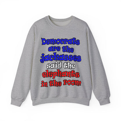 donkeys and elephants - Unisex Heavy Blend™ Crewneck Sweatshirt