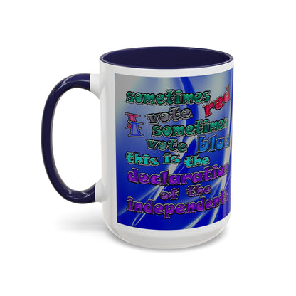 declaration of the independents - Accent Mug (blue-white wave)