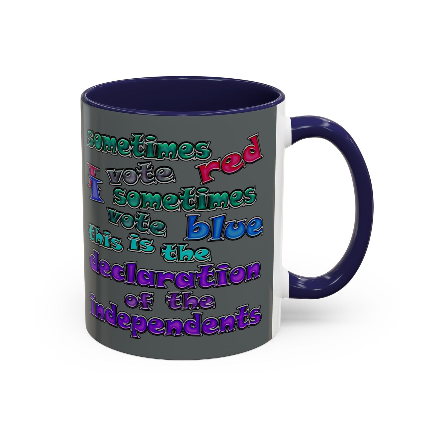 declaration of the independents - Accent Mug (dark grey)