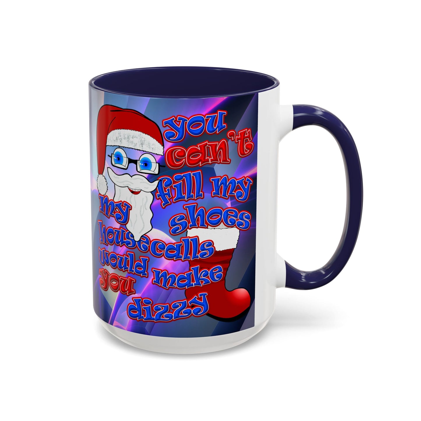 santa's shoes - Accent Mug (grey-pink wave)