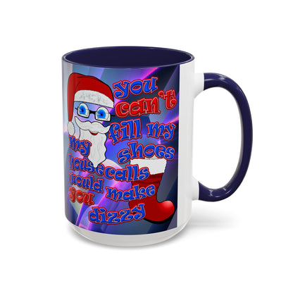 santa's shoes - Accent Mug (grey-pink wave)