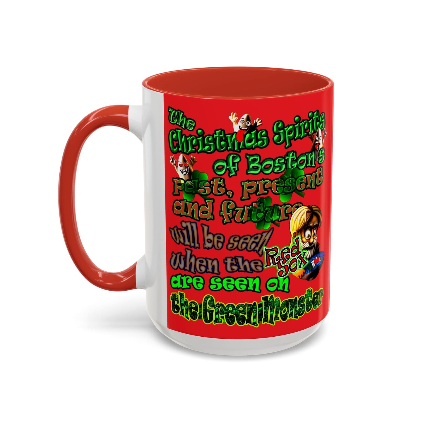 christmas spirits of boston - Accent Mug (red)