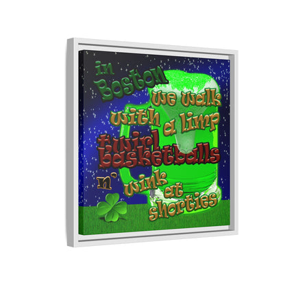 celtics logo - framed canvas art ('snoops' background)