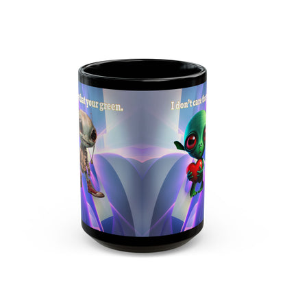 I don't care that your grey - Black Mug (grey-pink wave)