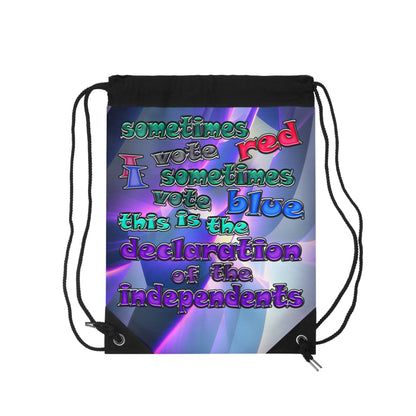 declaration of the independents - Drawstring Bag (grey-pink wave)