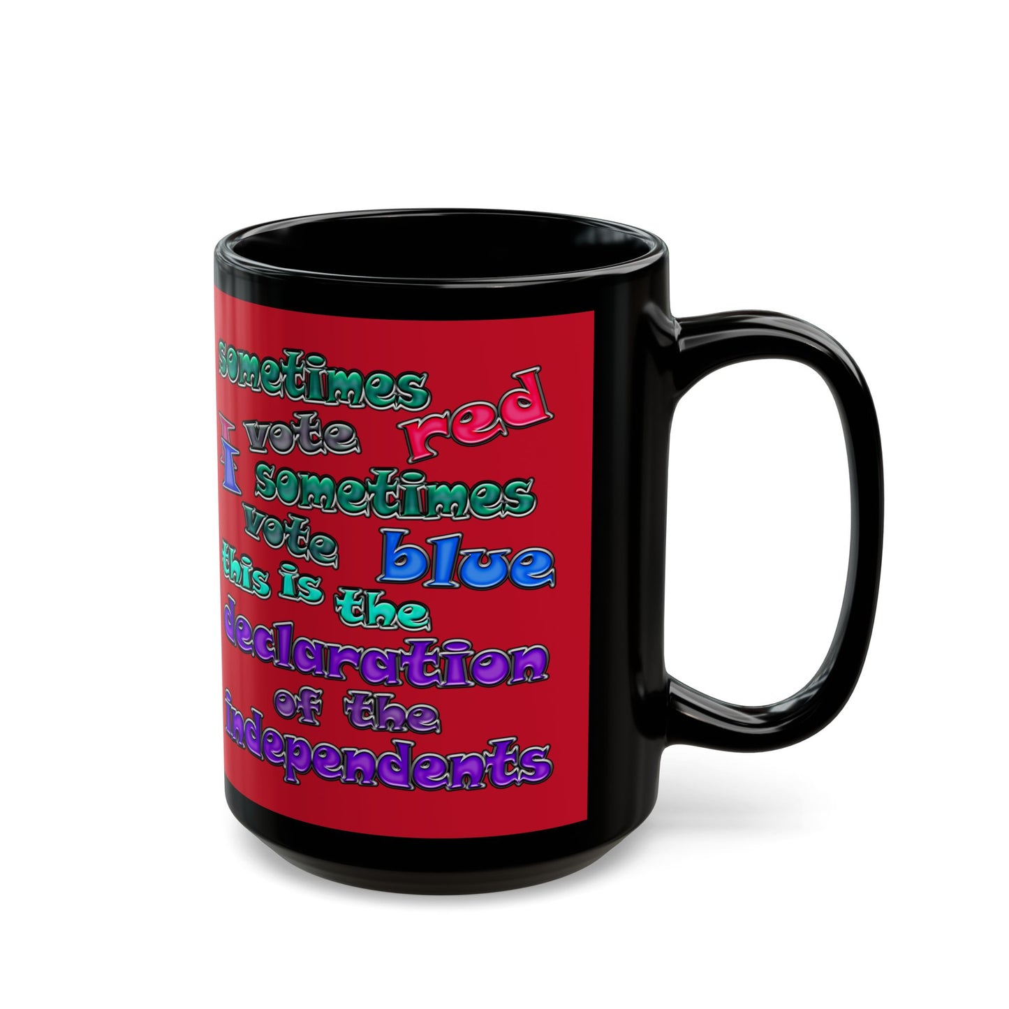 declaration of the independents - Black Mug (dark red)
