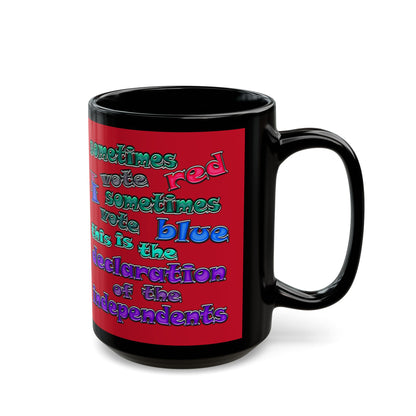 declaration of the independents - Black Mug (dark red)