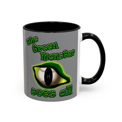 green monster - Accent Mug (grey)