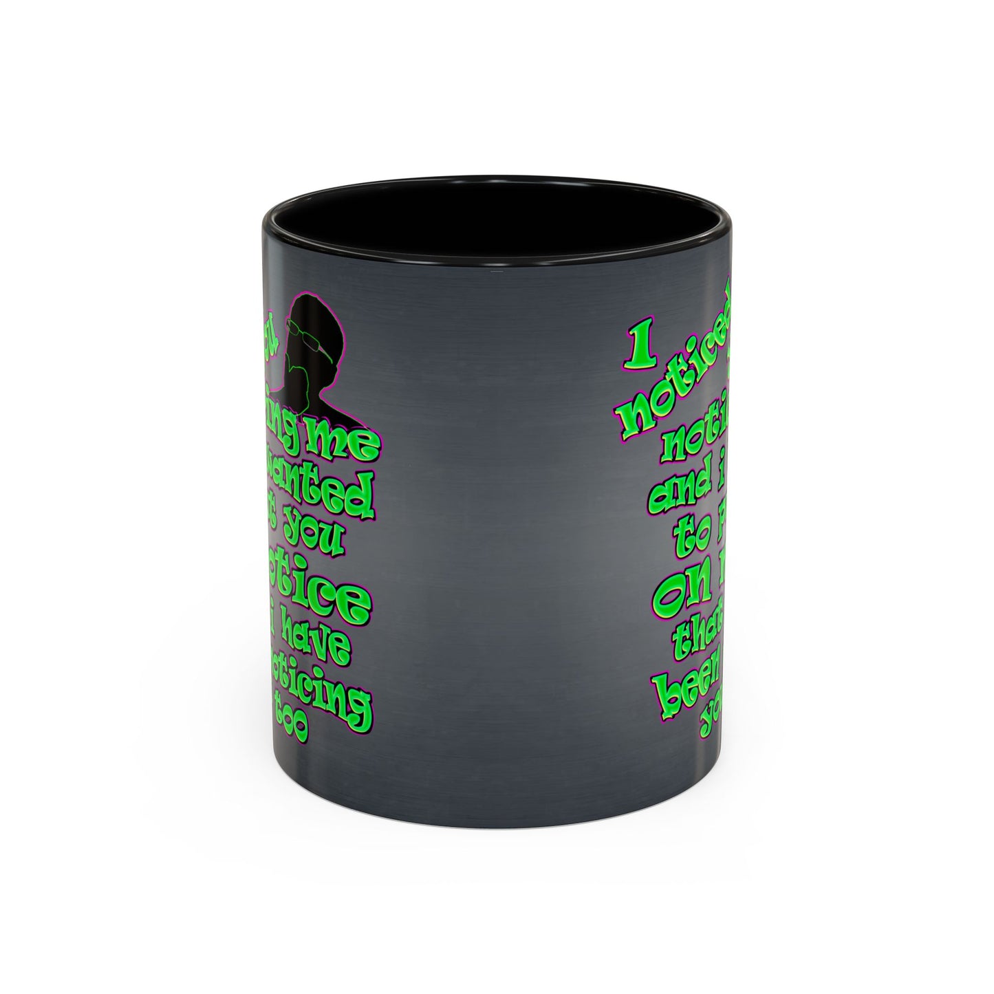 noticed you noticing - Accent Mug (grey-light grey)