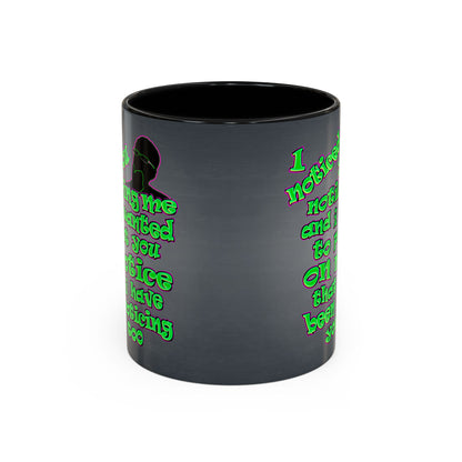 noticed you noticing - Accent Mug (grey-light grey)