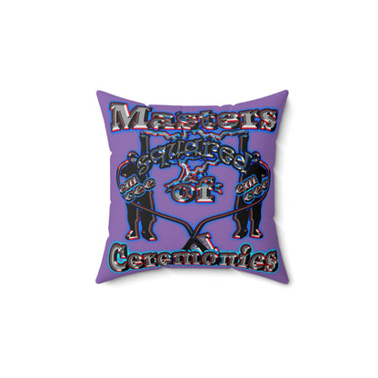 em cee squared - Spun Polyester Square Pillow - (light purple)