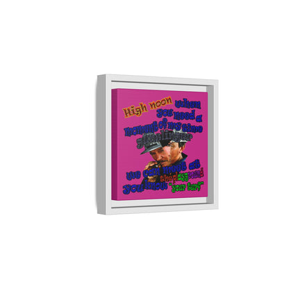 high noon - framed canvas art (pink)