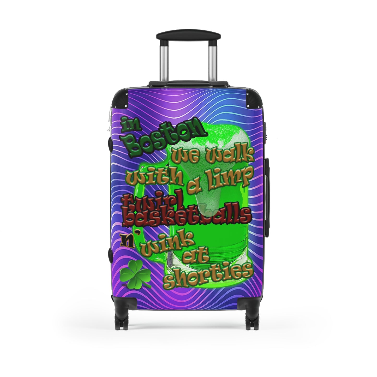 celtics logo - Suitcase (purple wave)